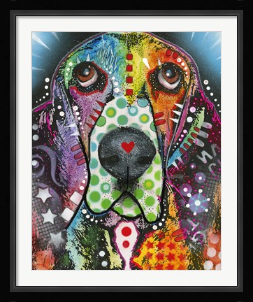 Framed Heart-Nosed Dog Print
