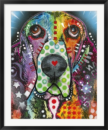 Framed Heart-Nosed Dog Print