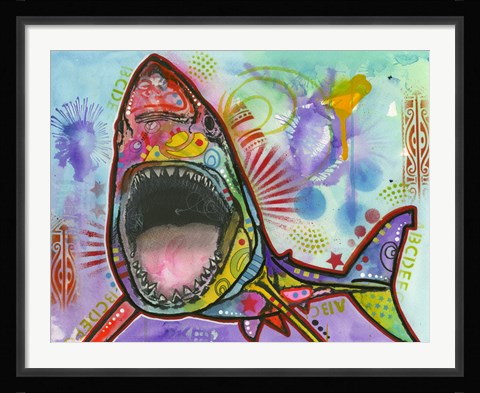 Framed Shark 1 Print