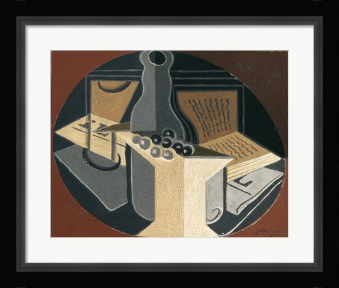 Framed Still Life with Bottle Print