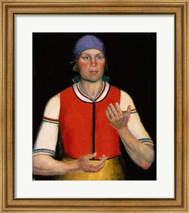 Framed Workwoman, 1933 Print