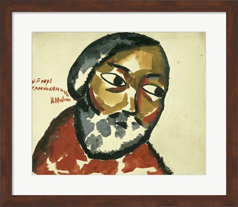 Framed Study of a Peasant, 1911 Print