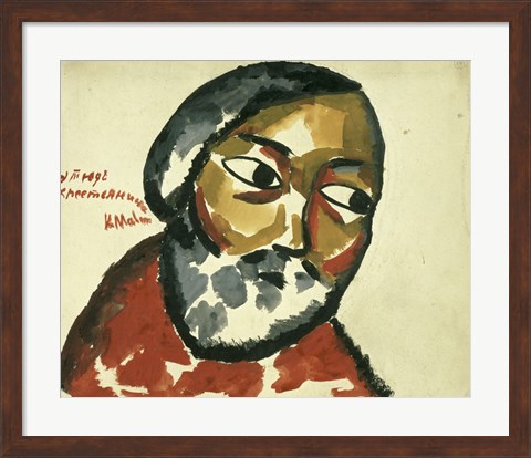 Framed Study of a Peasant, 1911 Print