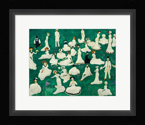 Framed Rest: High Society in Top Hats, 1908 Print