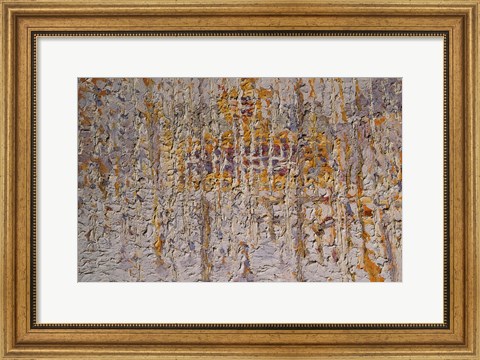 Framed Landscape with Yellow House Print
