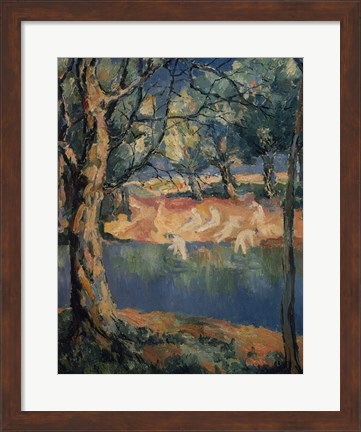 Framed River in the Woods, Late 1920s Print