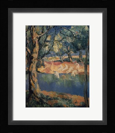Framed River in the Woods, Late 1920s Print