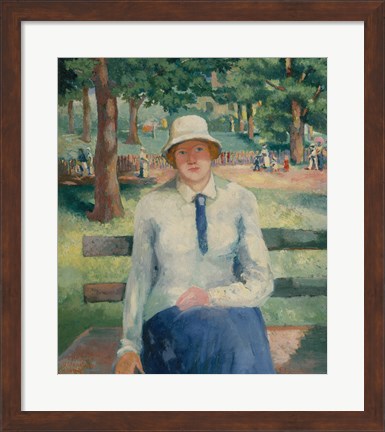 Framed Girl Relaxing, Late 1920s Print