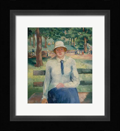 Framed Girl Relaxing, Late 1920s Print
