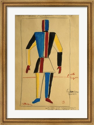 Framed Study for a Man, 1913 Print
