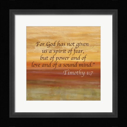 Framed Horizons Spice Scripture Sayings I Print