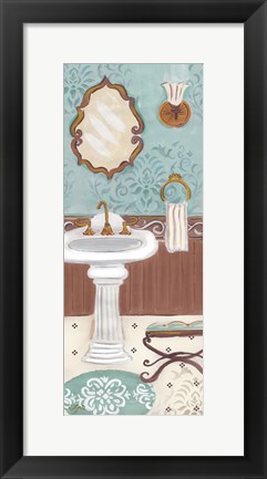 Framed Fancy Bath Panel I Print