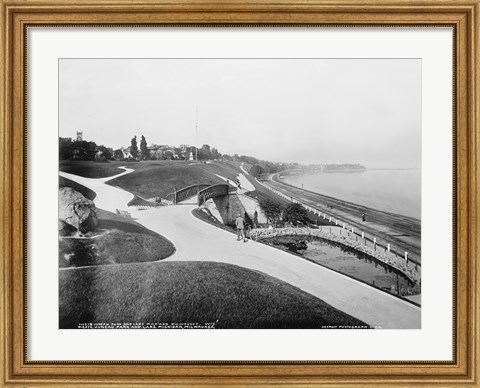 Framed Juneau Park and Lake Michigan, Milwaukee Print