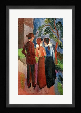 Framed Promenade Of Three People II, 1914 Print