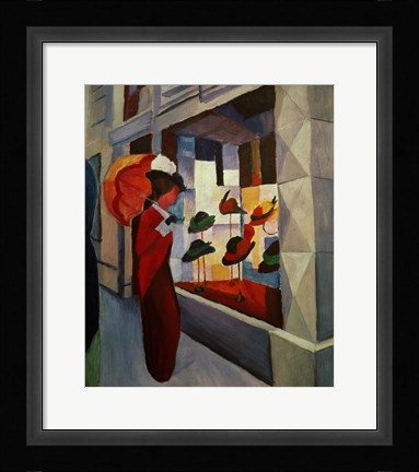 Framed Hatshop, 1914 Print