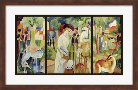 Framed Grosser Zoologischer Garten (Triptychon) Print