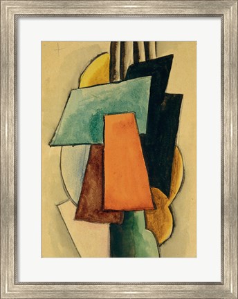 Framed Study For Painterly Architectonis, 1916 Print
