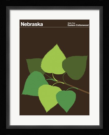 Framed Montague State Posters - Nebraska Print