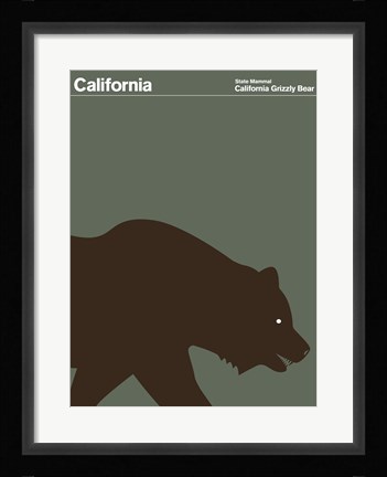 Framed Montague State Posters - California Print