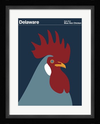 Framed Montague State Posters - Delaware Print