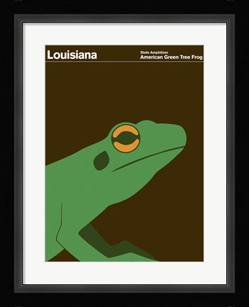 Framed Montague State Posters - Louisiana Print
