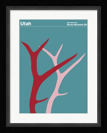 Framed Montague State Posters - Utah Print
