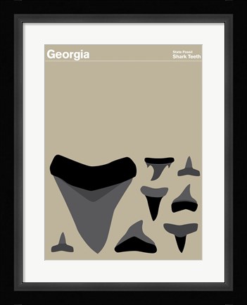 Framed Montague State Posters - Georgia Print