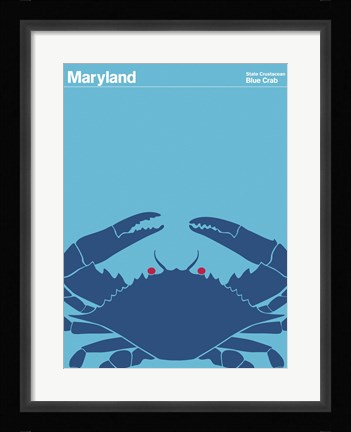 Framed Montague State Posters - Maryland Print