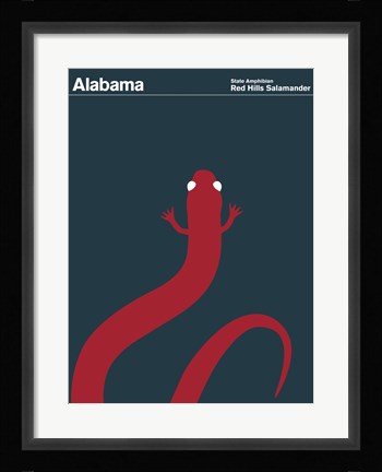 Framed Montague State Posters - Alabama Print