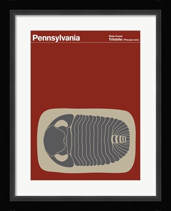 Framed Montague State Posters - Pennsylvania Print