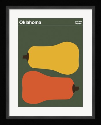 Framed Montague State Posters - Oklahoma Print