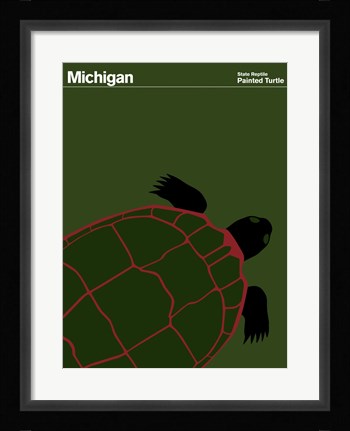 Framed Montague State Posters - Michigan Print