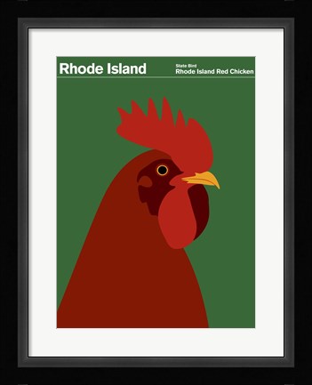Framed Montague State Posters - Rhode Island Print