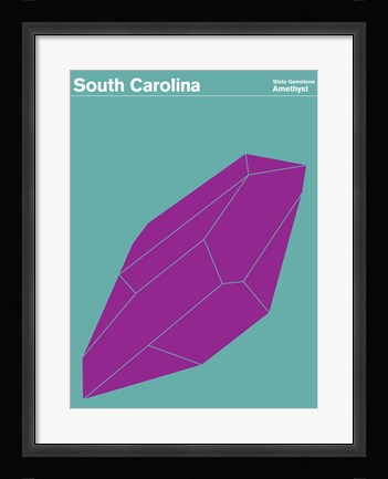 Framed Montague State Posters - South Carolina Print