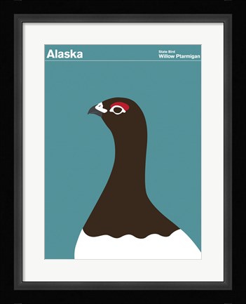 Framed Montague State Posters - Alaska Print