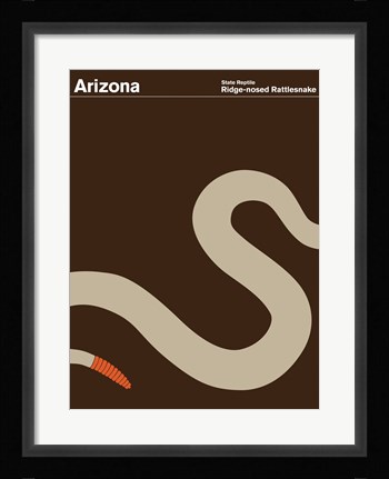 Framed Montague State Posters - Arizona Print