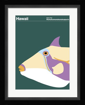 Framed Montague State Posters - Hawaii Print