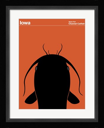 Framed Montague State Posters - Iowa Print