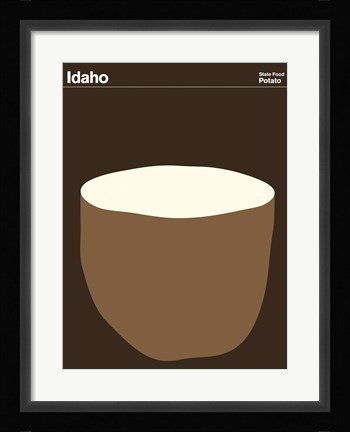 Framed Montague State Posters - Idaho Print