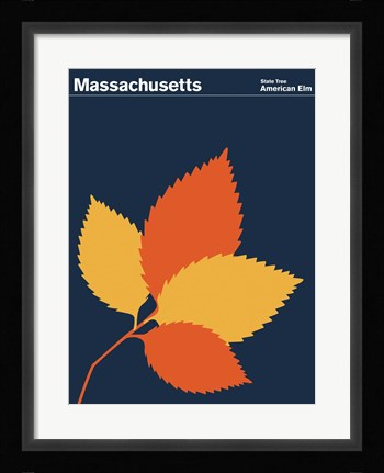 Framed Montague State Posters - Massachusetts Print