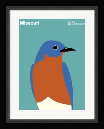Framed Montague State Posters - Missouri Print