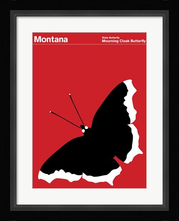 Framed Montague State Posters - Montana Print