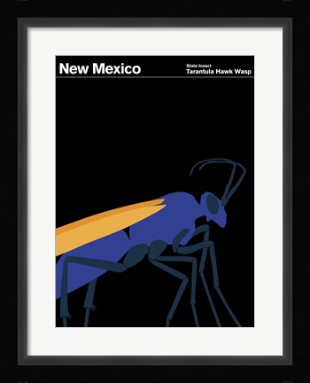 Framed Montague State Posters - New Mexico Print