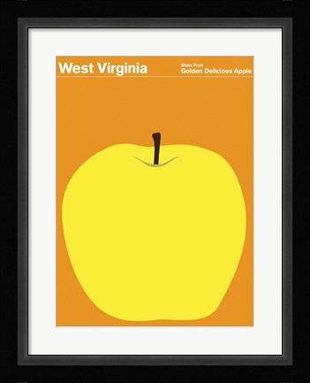 Framed Montague State Posters - West Virginia Print