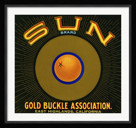 Framed Sun Brand Citrus Print