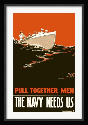 Framed Navy Needs Us Print