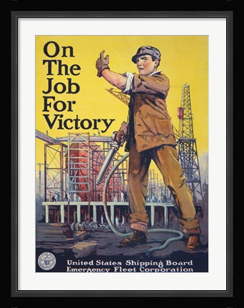 Framed On the Job for Victory Print