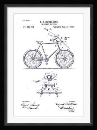 Framed Rifle Carrier for Motorcycle Print