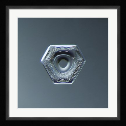 Framed Triangular Plate Snowflake 006.2.9.2014 Print