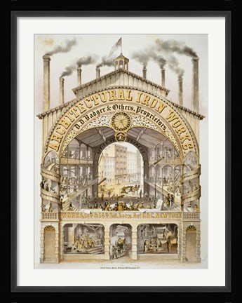 Framed Architectural Iron Works Print